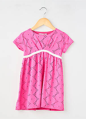 Robe courte doublure manches courtes rose P'TIT MÔME fille