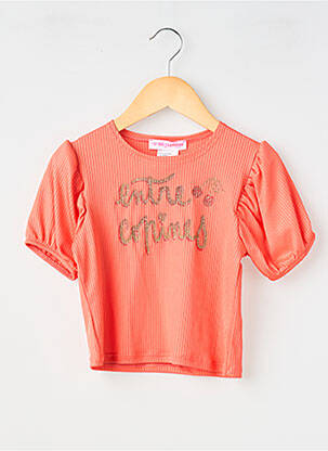 T-shirt coupe cintrée manches courtes orange P'TIT MÔME fille