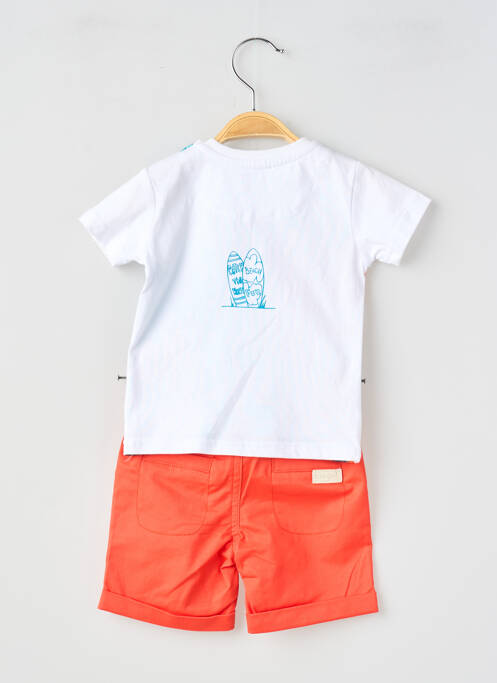 Ensemble short taille ajustable orange BABY BOL garcon