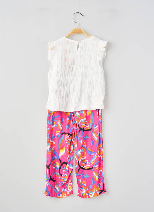 Ensemble pantalon coupe droite blanc P'TIT MÔME fille