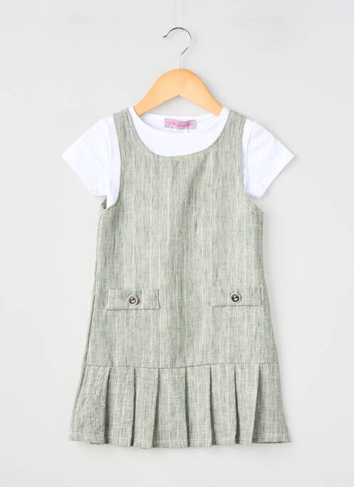 Ensemble robe col rond vert P'TIT MÔME fille