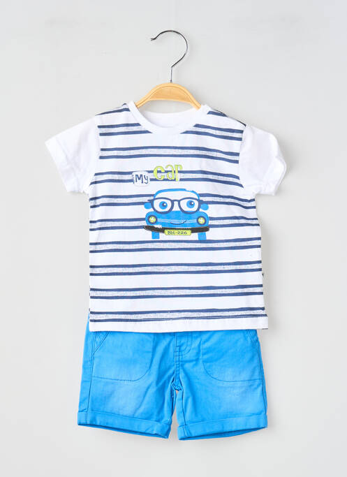 Ensemble short poches bleu BABY BOL garcon
