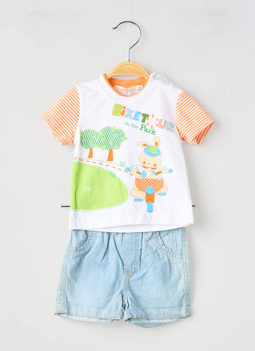 Ensemble short coupe droite bleu BABY BOL garcon