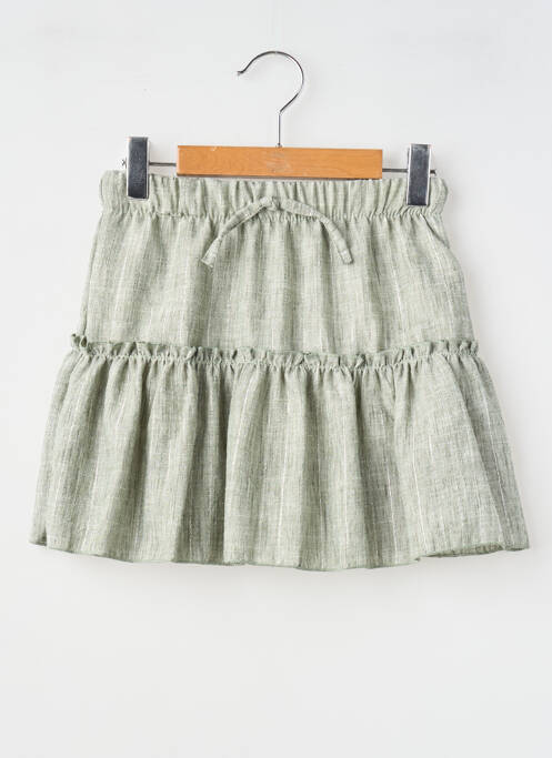 Jupe courte coupe droite vert P'TIT MÔME fille