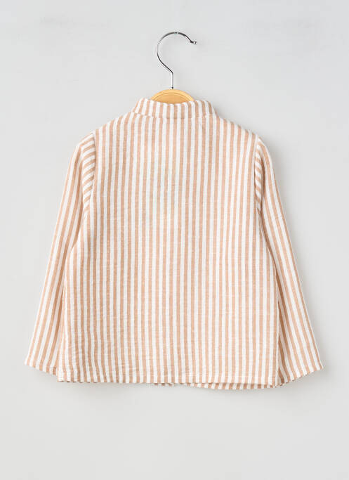 Chemise manches longues imprimé rayures beige P'TIT MÔME garcon
