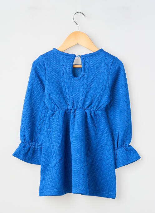 Robe courte maille fine manches longues bleu FANNY LOOK fille