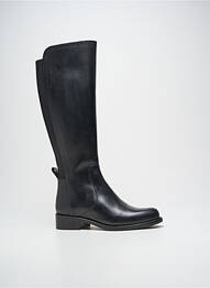 Bottes matière lisse talon plat jusqu'à 3cm noir MYMA femme