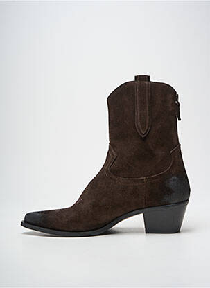 Bottines/boots nubuck talon de 4 à 6cm marron SEMERDJIAN femme