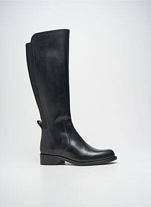 Bottes matière lisse talon plat jusqu'à 3cm noir MYMA femme