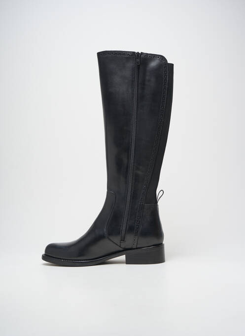 Bottes matière lisse talon plat jusqu'à 3cm noir MYMA femme
