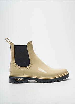 Bottines/boots tissage satiné talon plat jusqu'à 3cm beige VERBENAS femme