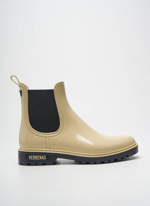 Bottines/boots tissage satiné talon plat jusqu'à 3cm beige VERBENAS femme