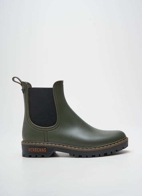 Bottines/boots bout rond talon plat jusqu'à 3cm vert VERBENAS femme