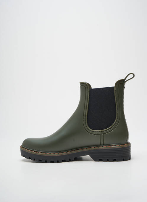 Bottines/boots bout rond talon plat jusqu'à 3cm vert VERBENAS femme