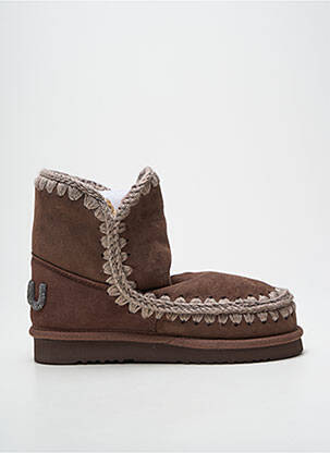 Bottines/boots fourrée talon plat jusqu'à 3cm marron fonce MOU femme