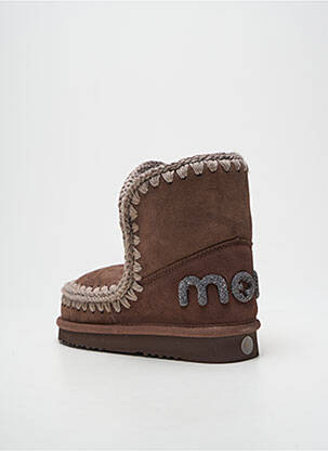Bottines/boots fourrée talon plat jusqu'à 3cm marron fonce MOU femme