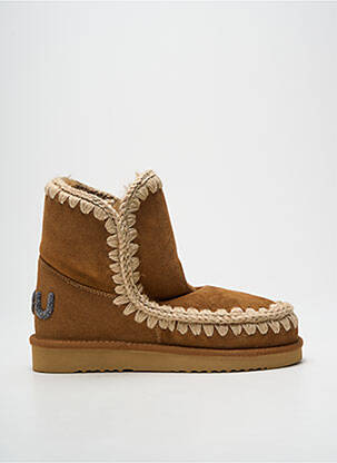 Bottines/boots fourrée talon plat jusqu'à 3cm marron clair MOU femme