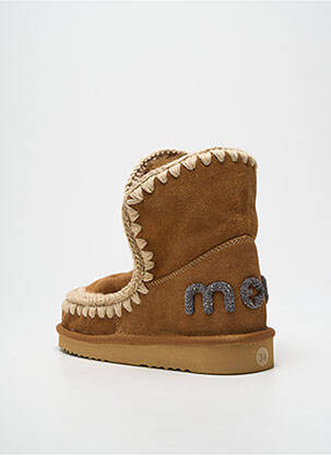 Bottines/boots fourrée talon plat jusqu'à 3cm marron clair MOU femme