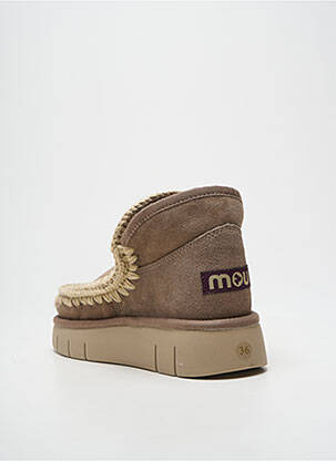 Bottines/boots fourrée talon de 4 à 6cm gris MOU femme