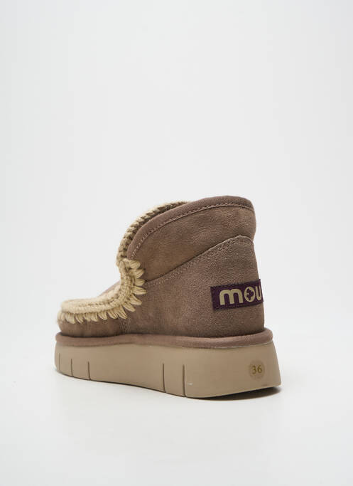 Bottines/boots fourrée talon de 4 à 6cm gris MOU femme