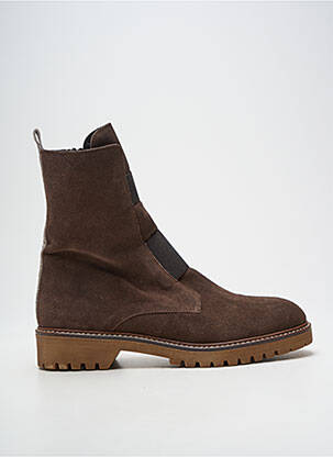 Bottines/boots nubuck talon plat jusqu'à 3cm marron REQINS femme