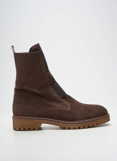Bottines/boots nubuck talon plat jusqu'à 3cm marron REQINS femme