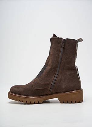 Bottines/boots nubuck talon plat jusqu'à 3cm marron REQINS femme
