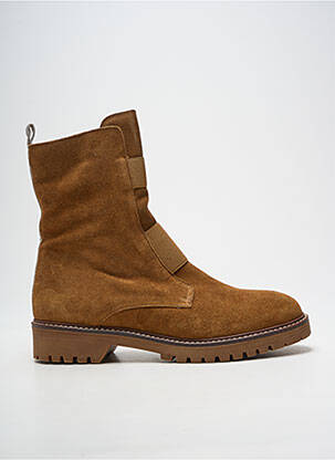 Bottines/boots nubuck talon plat jusqu'à 3cm marron REQINS femme