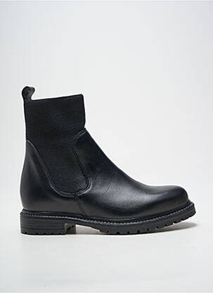 Bottines/boots matière lisse talon plat jusqu'à 3cm noir REQINS femme
