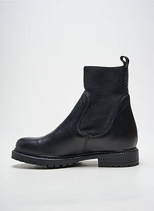Bottines/boots matière lisse talon plat jusqu'à 3cm noir REQINS femme