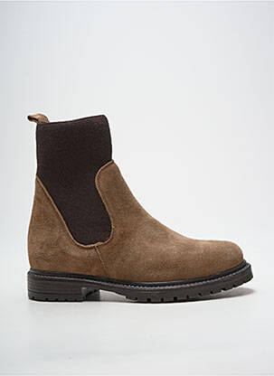 Bottines/boots nubuck talon plat jusqu'à 3cm marron REQINS femme