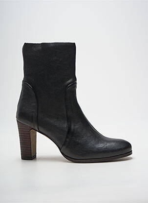 Bottines/boots tissage satiné talon de 7 à 9cm noir ALIWELL femme