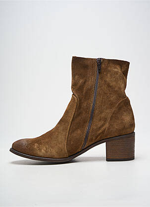 Bottines/boots nubuck talon de 4 à 6cm marron ALIWELL femme