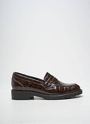 Mocassins matière lisse talon plat jusqu'à 3cm marron MYMA femme