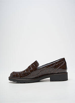 Mocassins matière lisse talon plat jusqu'à 3cm marron MYMA femme