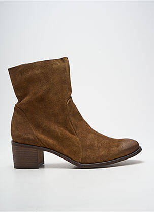 Bottines/boots nubuck talon de 4 à 6cm marron ALIWELL femme
