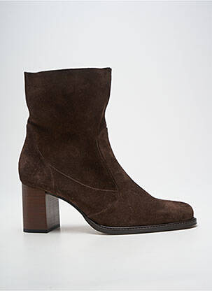 Bottines/boots nubuck talon de 7 à 9cm marron MURATTI femme