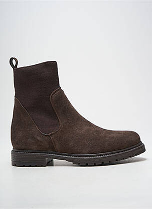 Bottines/boots nubuck talon plat jusqu'à 3cm marron REQINS femme