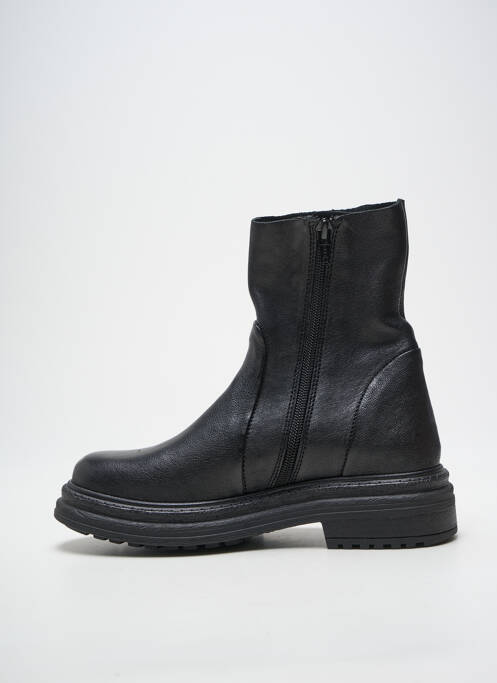 Bottines/boots tissage satiné talon de 4 à 6cm noir ALIWELL femme