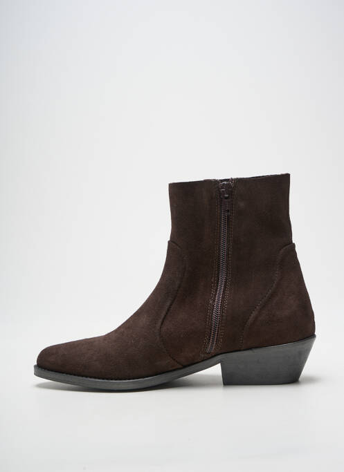 Bottines/boots bout pointu talon de 4 à 6cm marron ALIWELL femme