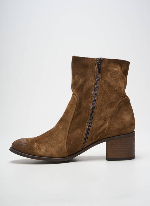 Bottines/boots nubuck talon de 4 à 6cm marron ALIWELL femme