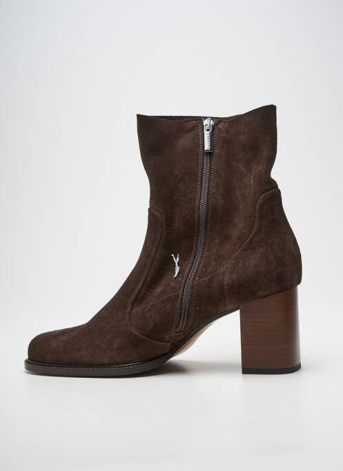 Bottines/boots nubuck talon de 7 à 9cm marron MURATTI femme