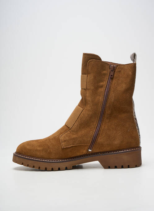 Bottines/boots nubuck talon plat jusqu'à 3cm marron REQINS femme