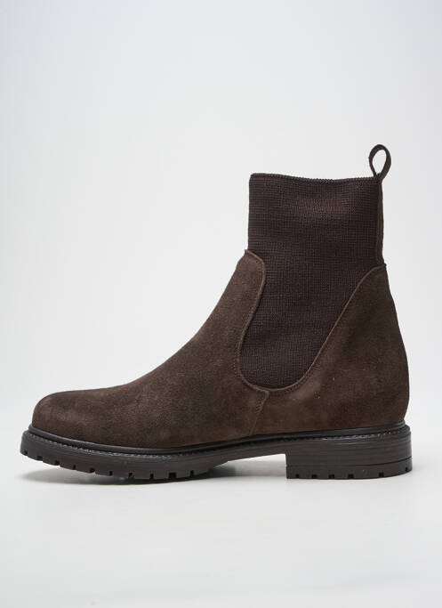 Bottines/boots nubuck talon plat jusqu'à 3cm marron REQINS femme