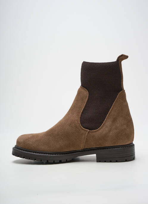 Bottines/boots nubuck talon plat jusqu'à 3cm marron REQINS femme