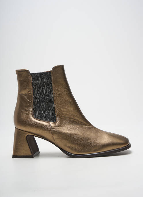 Bottines/boots tissage satiné talon de 4 à 6cm or ROSEMETAL femme