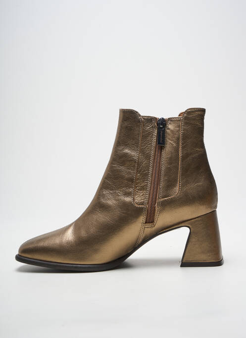 Bottines/boots tissage satiné talon de 4 à 6cm or ROSEMETAL femme
