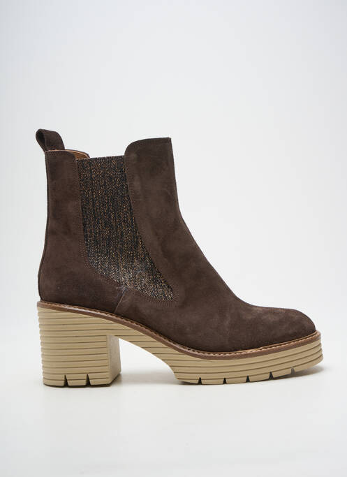 Bottines/boots talon bottier talon de 7 à 9cm marron ROSEMETAL femme