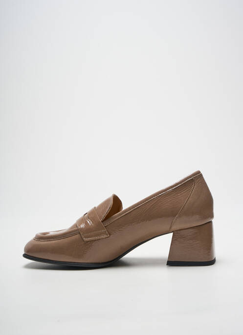 Mocassins carré talon de 4 à 6cm marron ROSEMETAL femme