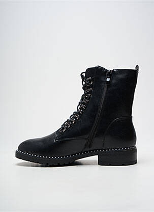 Bottines/boots tissage satiné talon plat jusqu'à 3cm noir THE DIVINE FACTORY femme